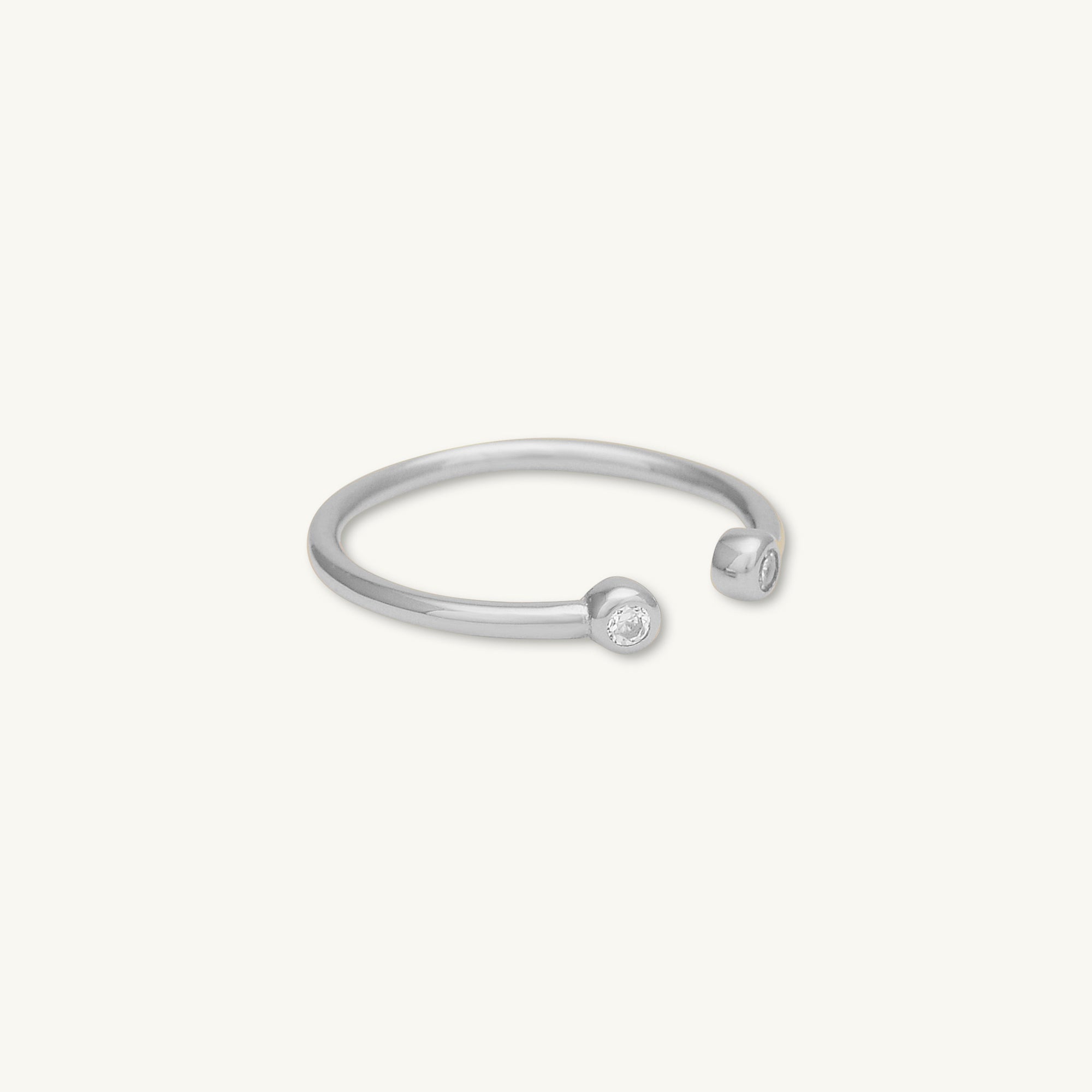 Circle Sapphire Open Stacker Ring - Camile & Stone