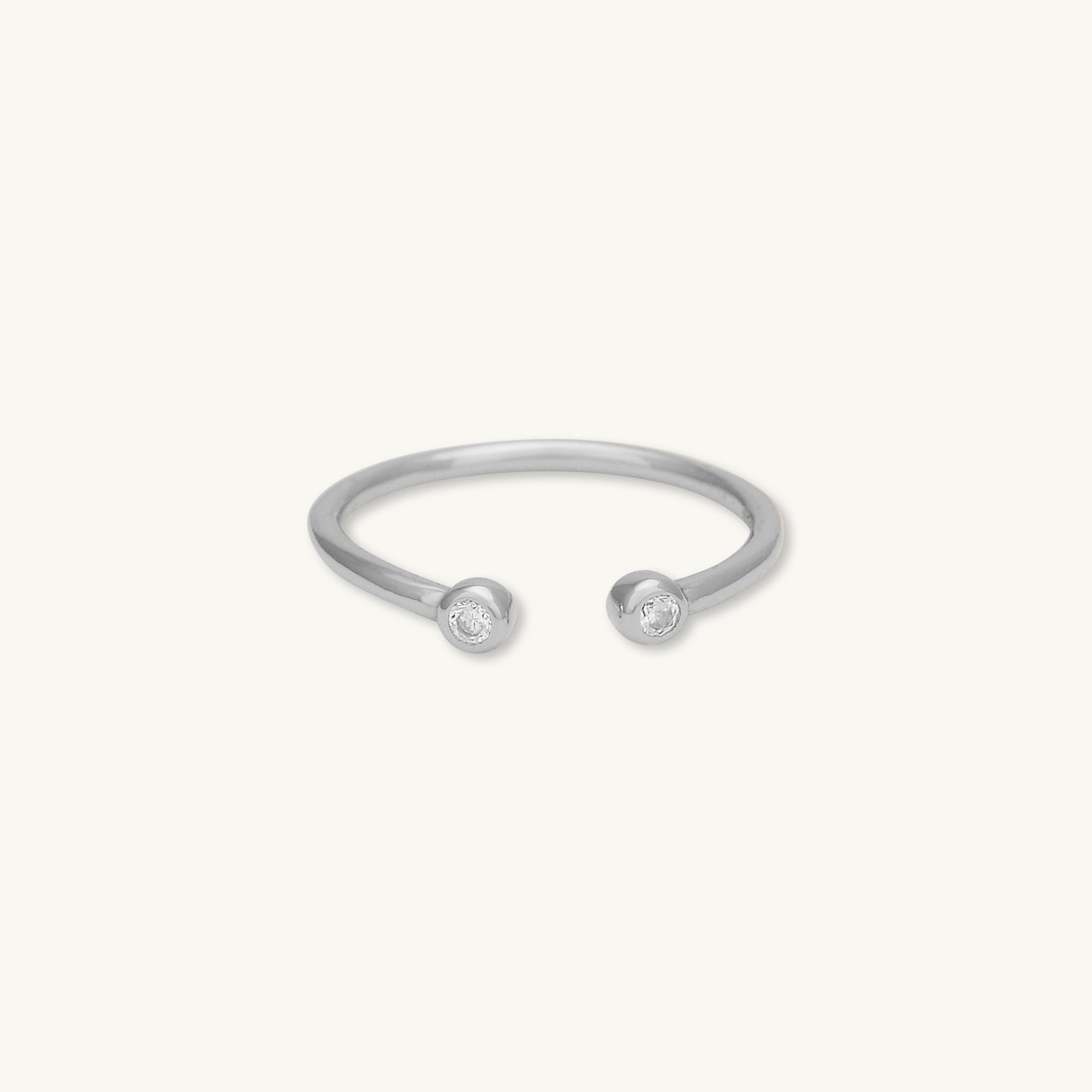 Circle Sapphire Open Stacker Ring - Camile & Stone
