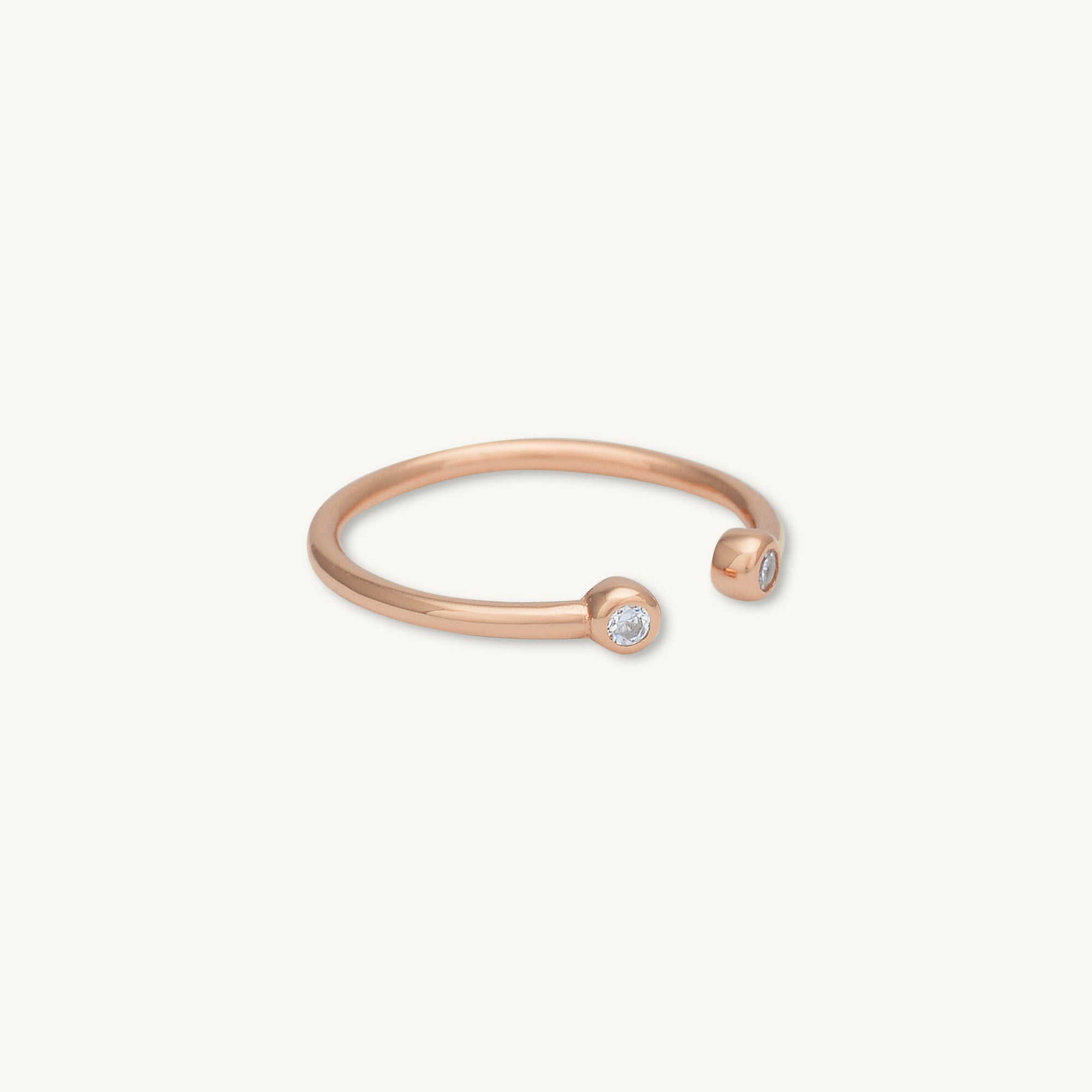 Circle Sapphire Open Stacker Ring - Camile & Stone