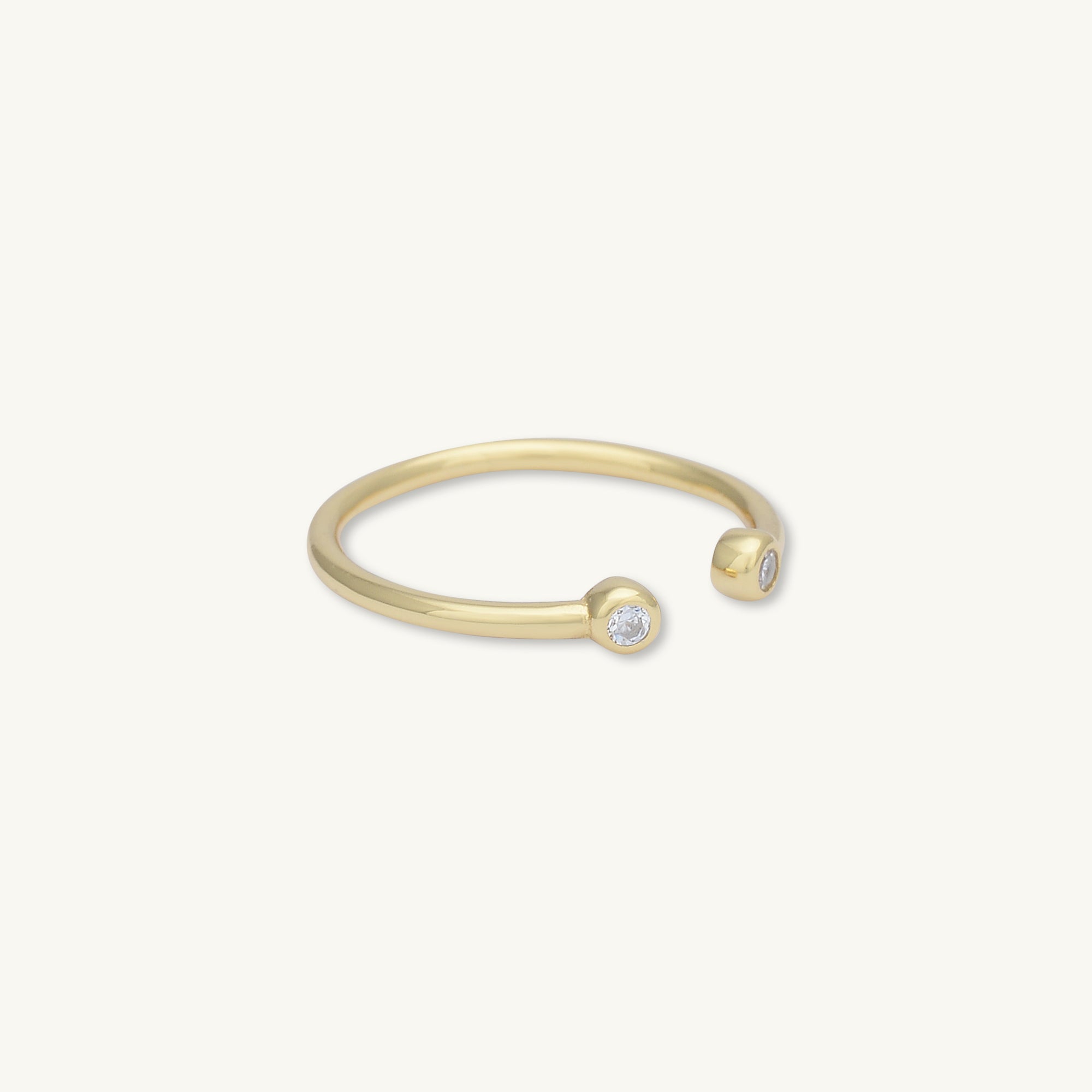 Circle Sapphire Open Stacker Ring - Camile & Stone
