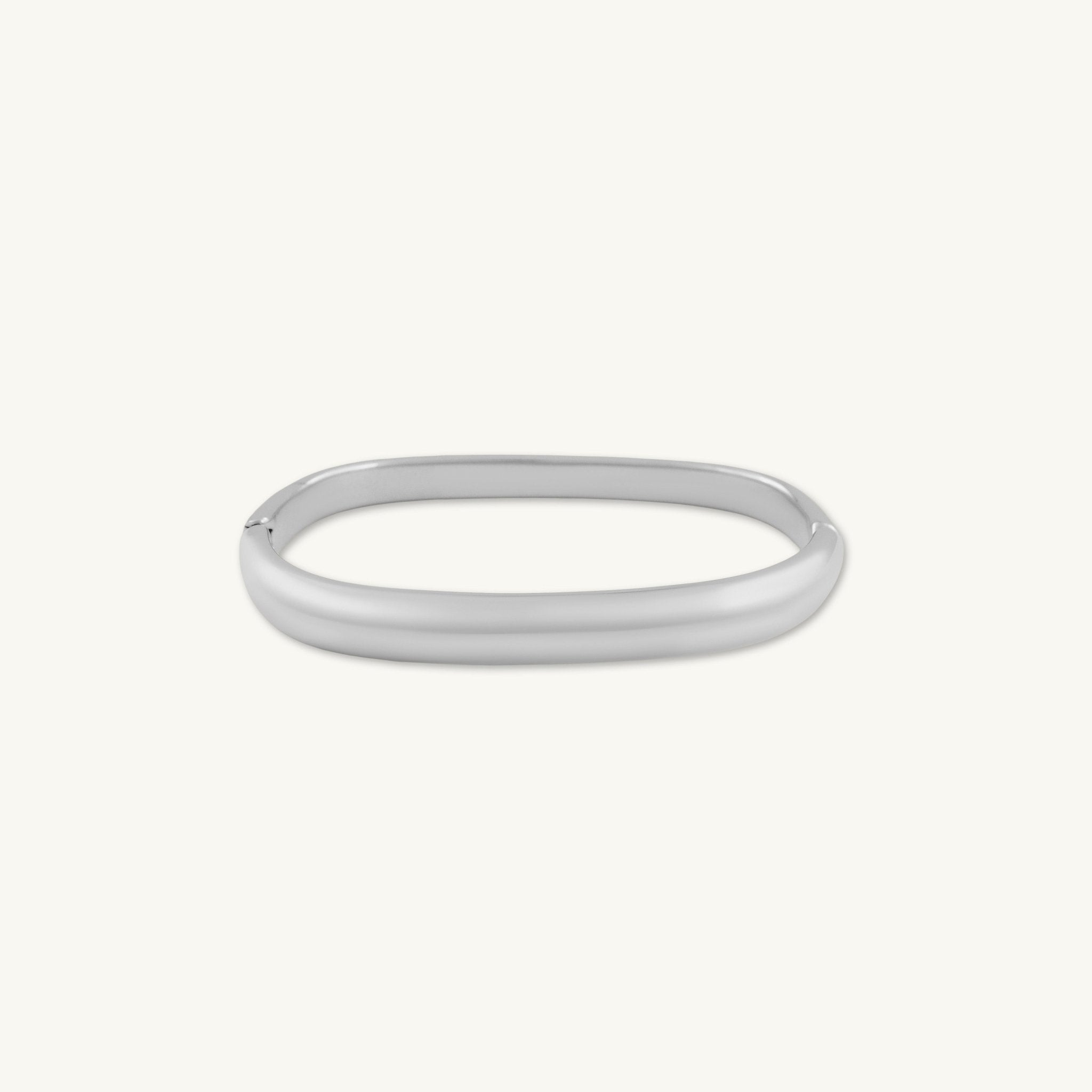Classic Square Dome Hinged Bangle - Camile & Stone