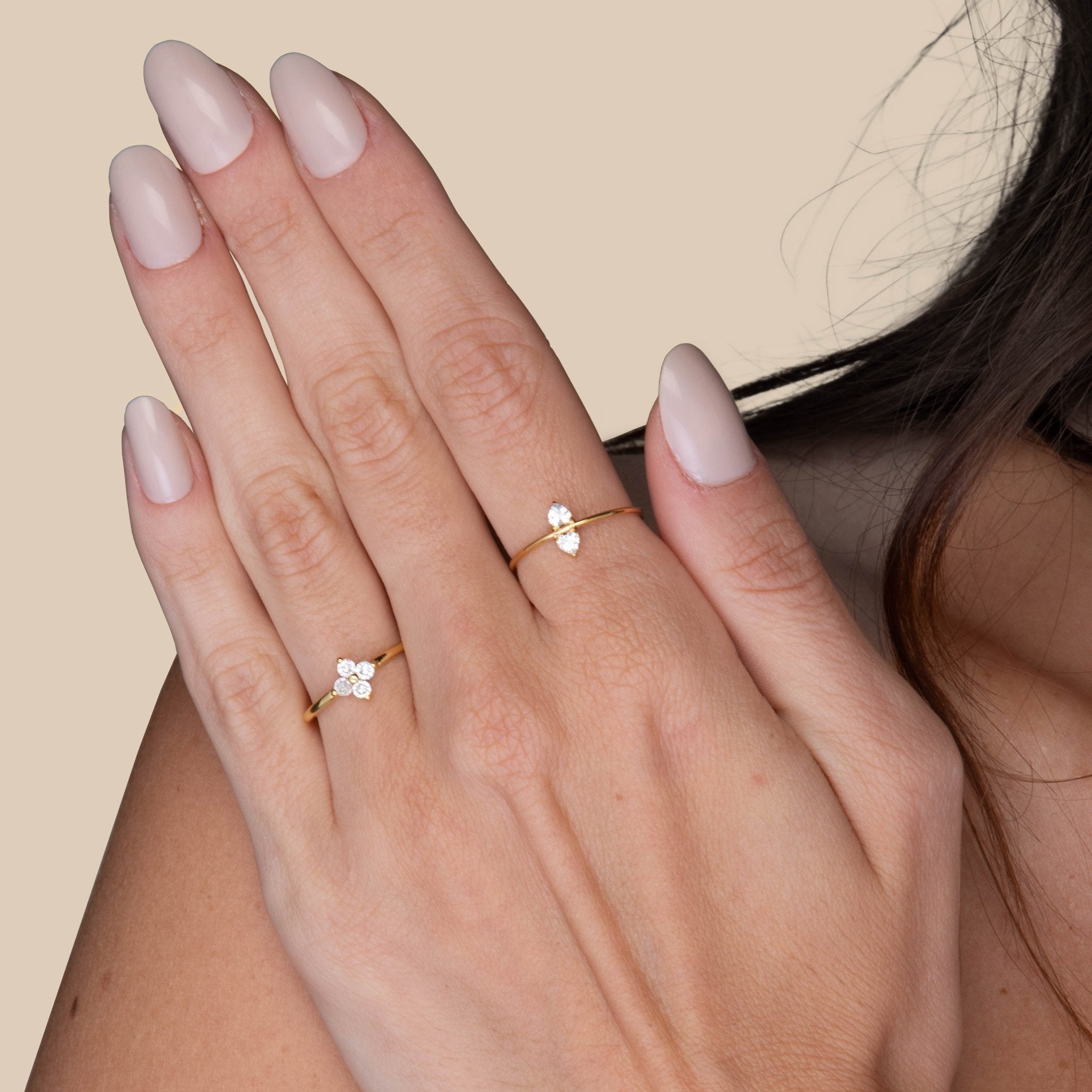 Clover Sapphire Open Adjustable Ring - Camile & Stone