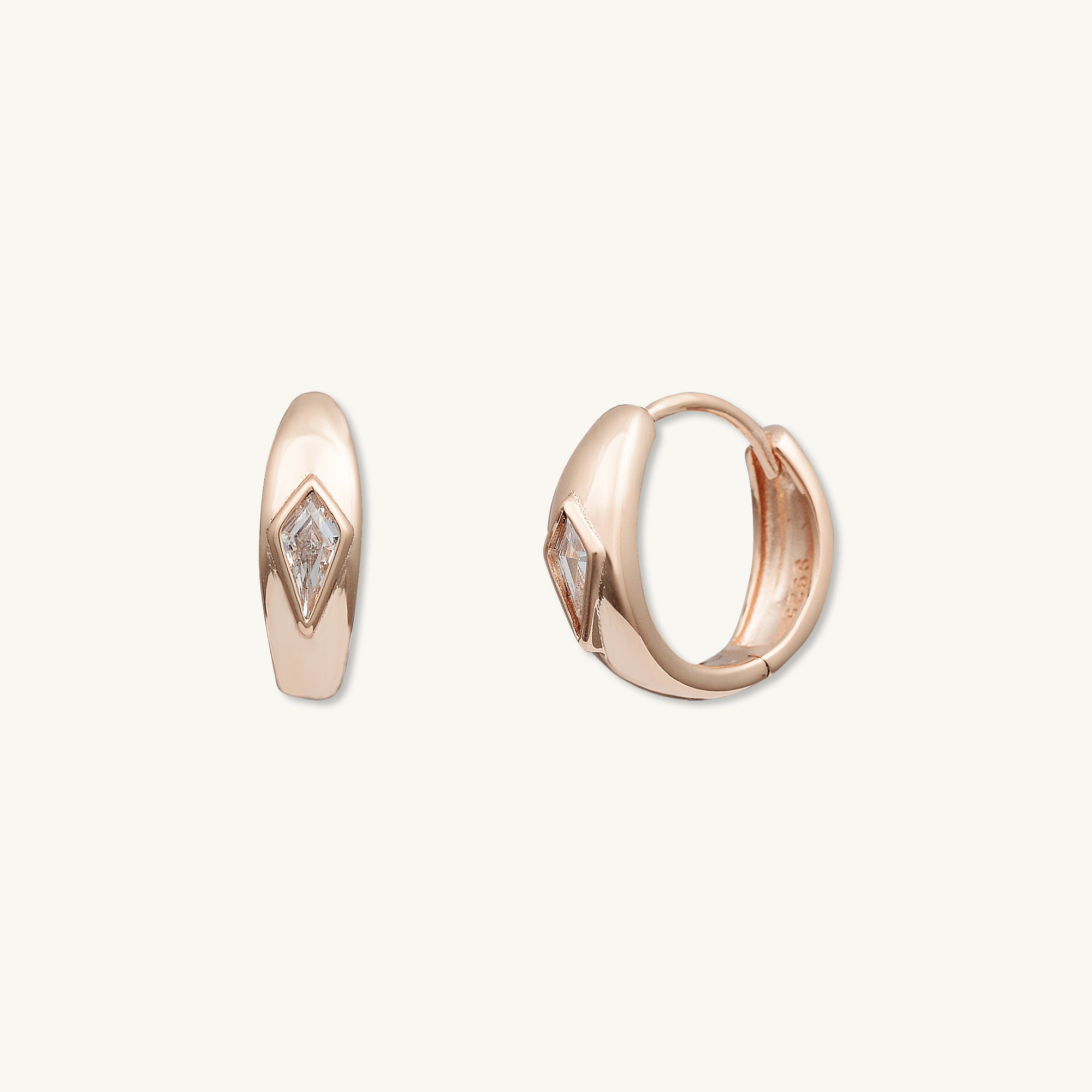 Dome Sapphire Huggie Earrings - Camile & Stone