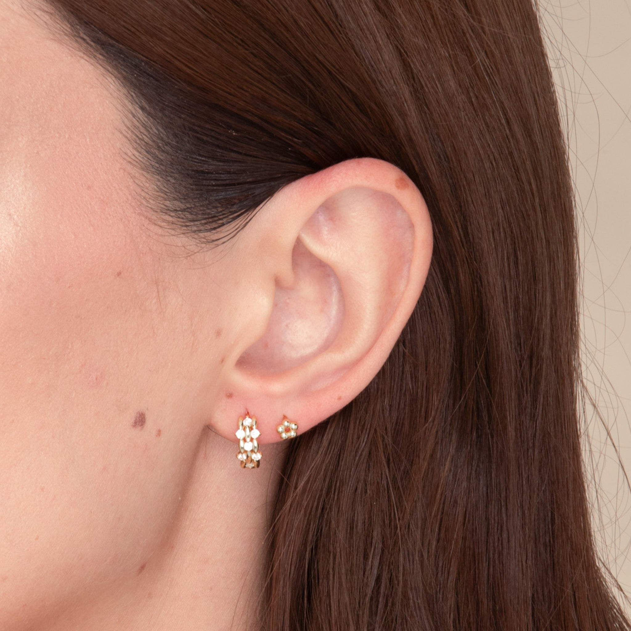 Gaia Sapphire Huggie Hoop Earrings