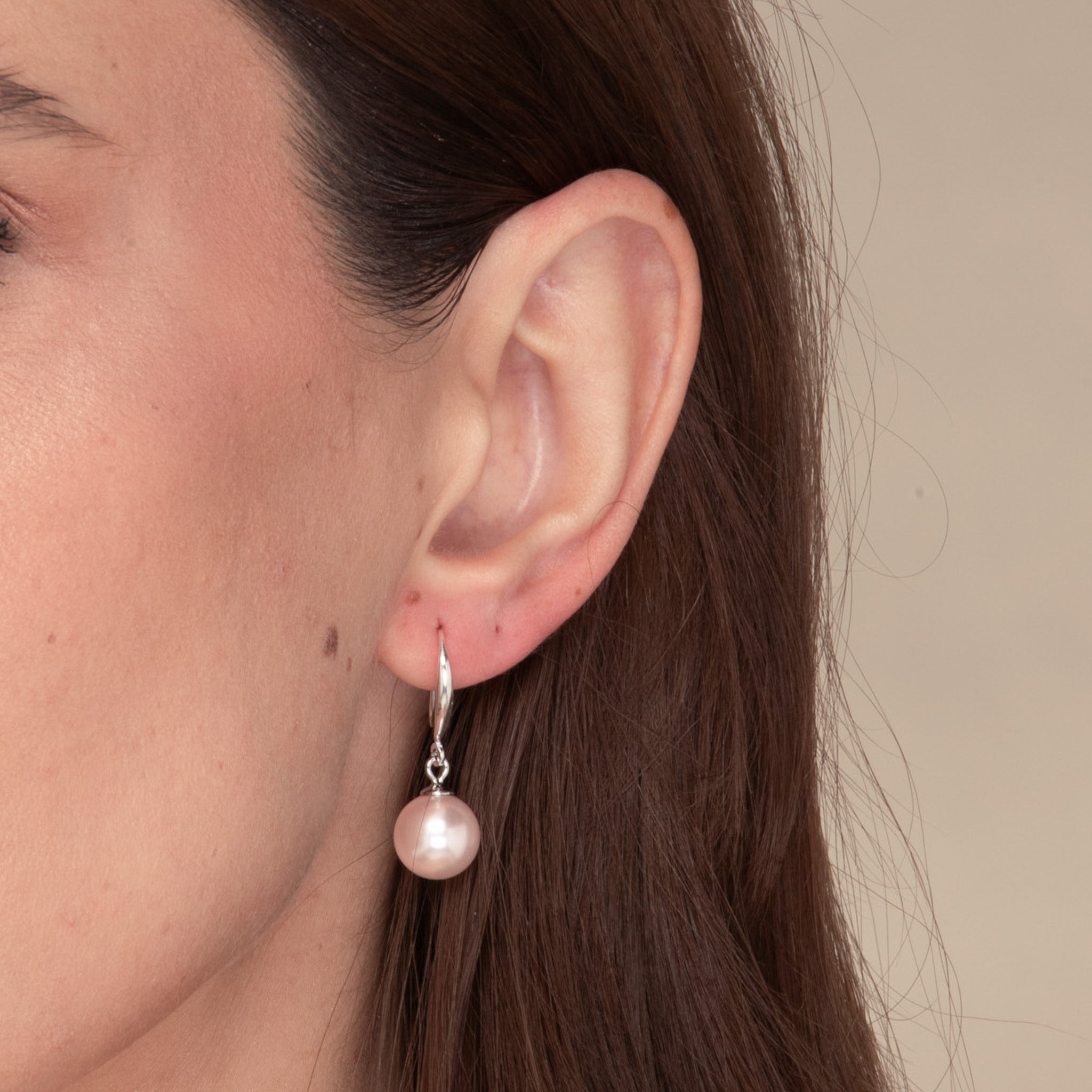 Pink Freshwater Pearl Drop Earrings