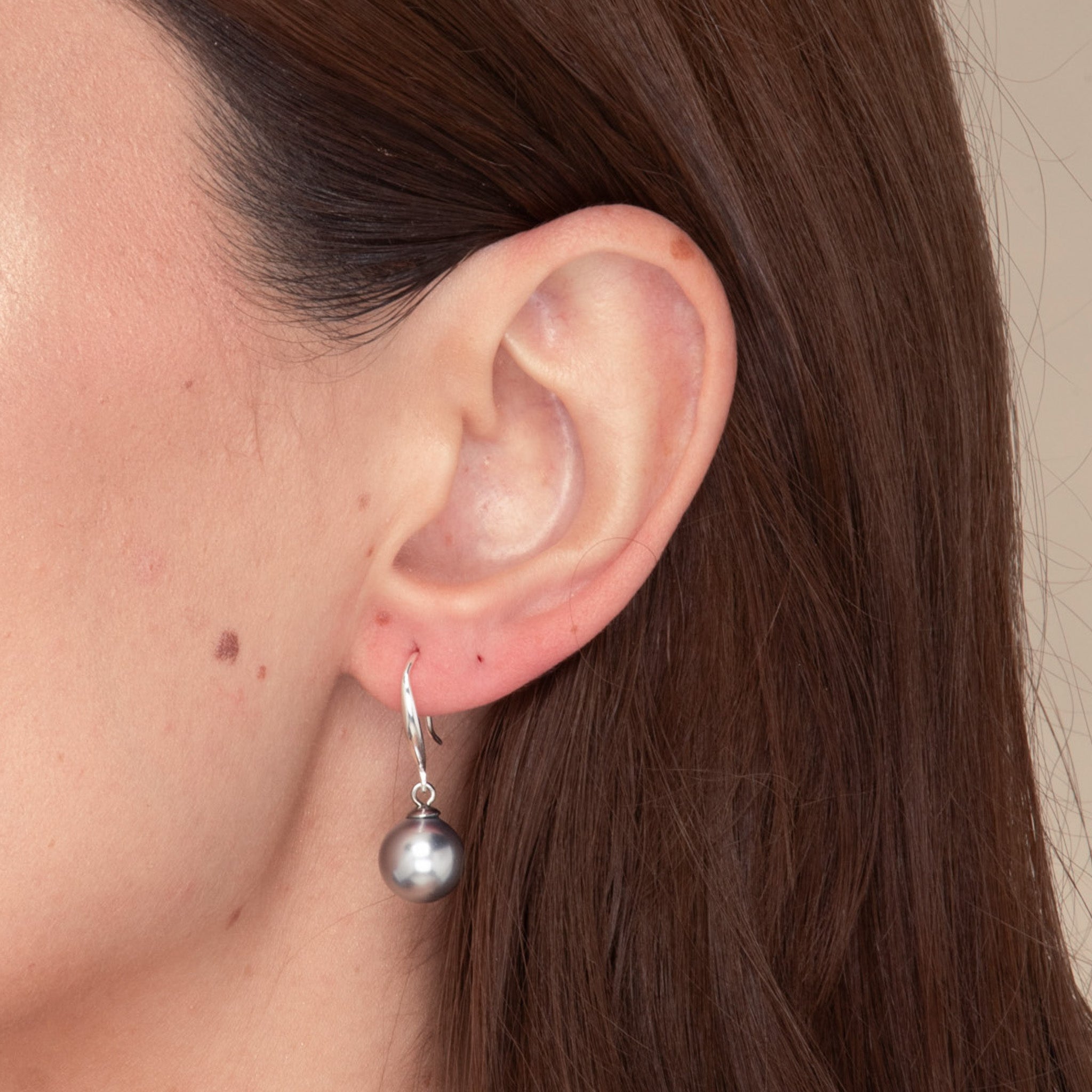 Silver Freshwater Pearl Drop Earrings