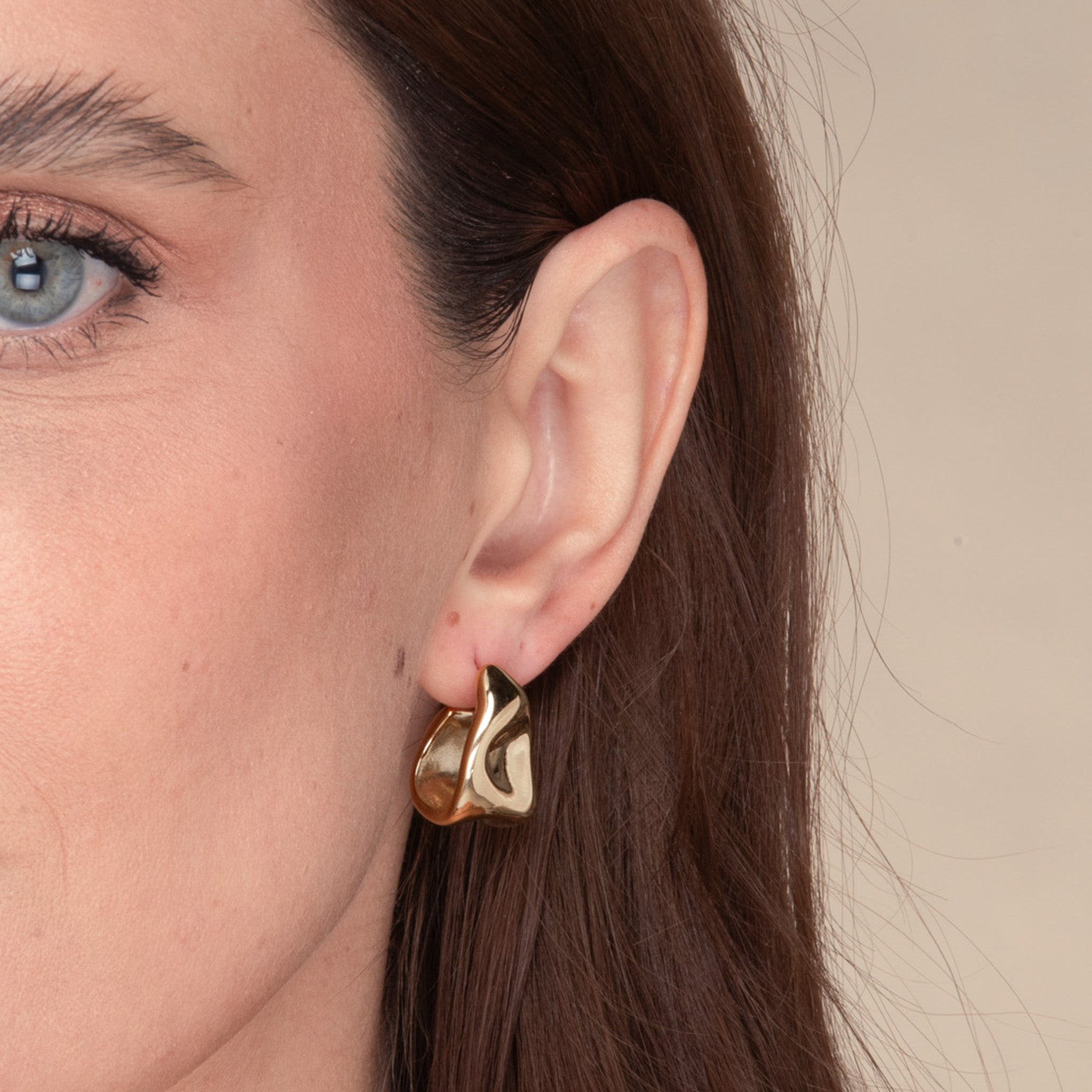 Iris Huggie Stud Earrings