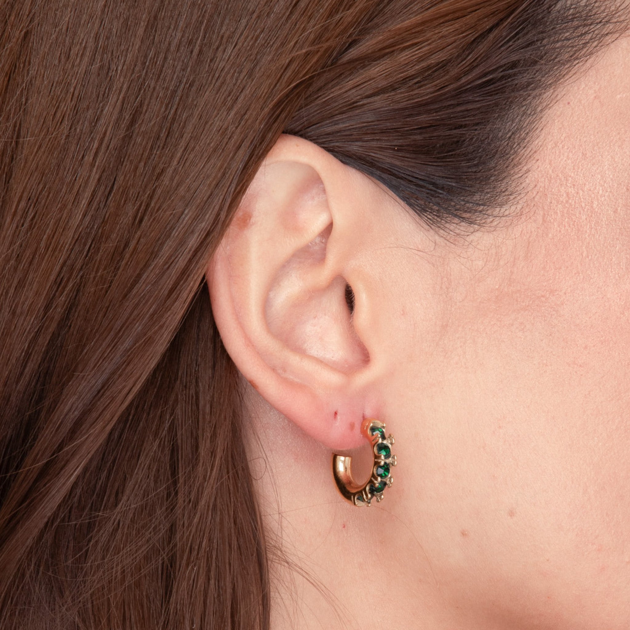 Brooklyn Zirconia Huggie Earrings