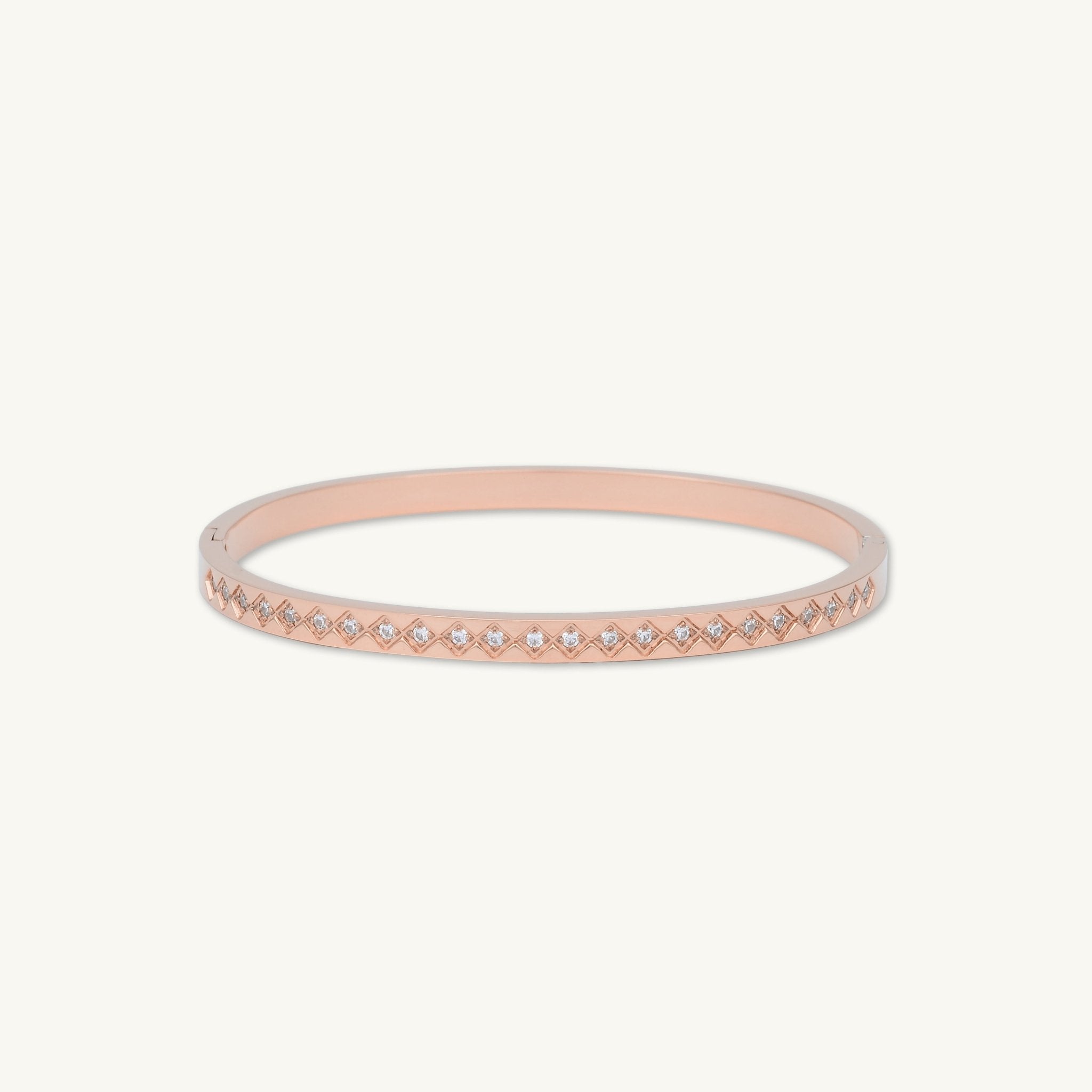 Florence Sapphire Hinged Bangle Bracelet - Camile & Stone