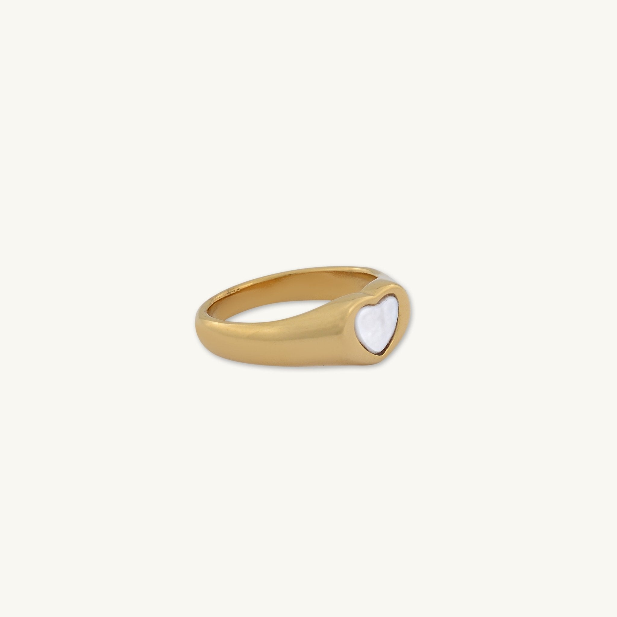 Harper MOP Heart Dome Ring - Camile & Stone