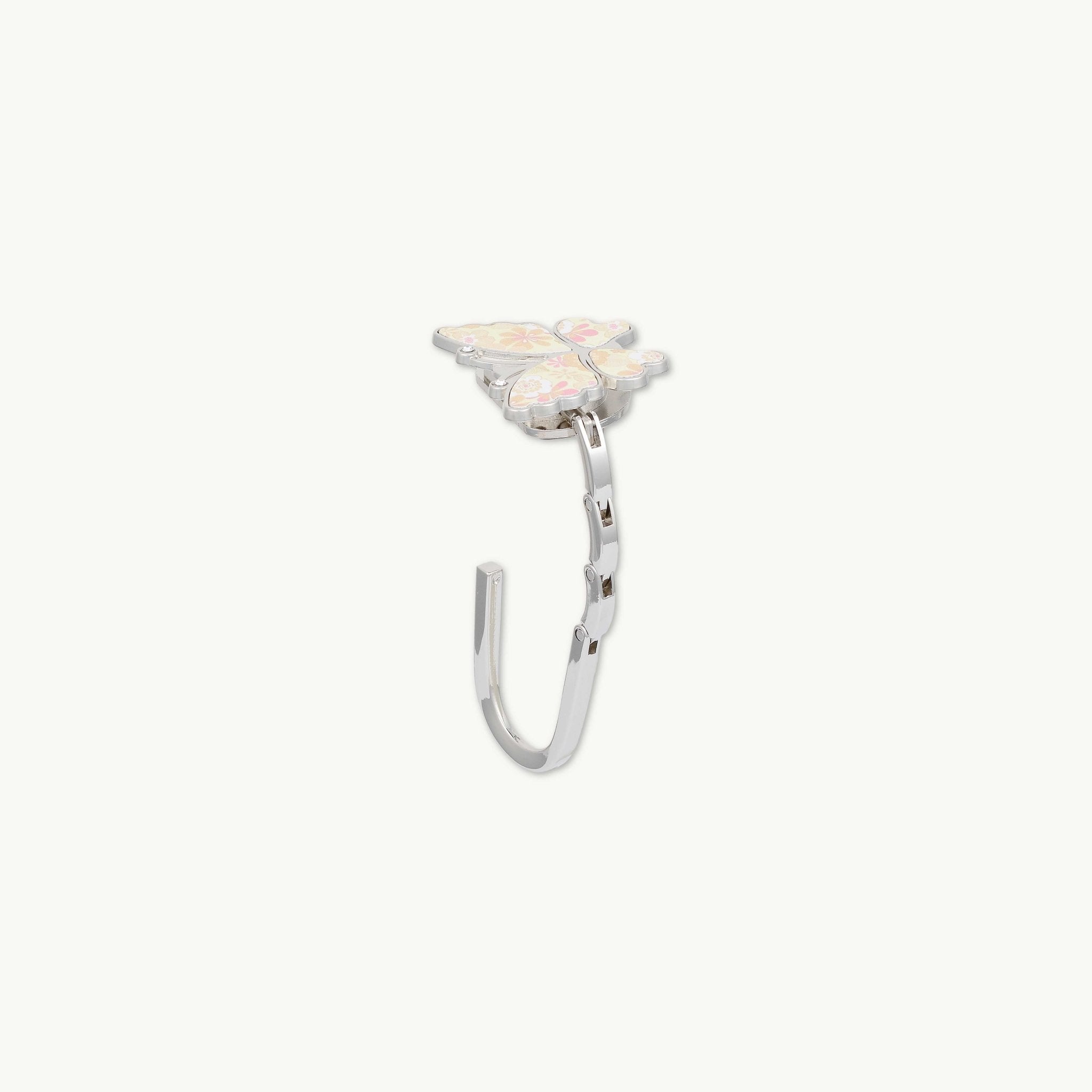 Light Floral Pastel Butterfly Foldable Handbag Hanger Hook - Camile & Stone