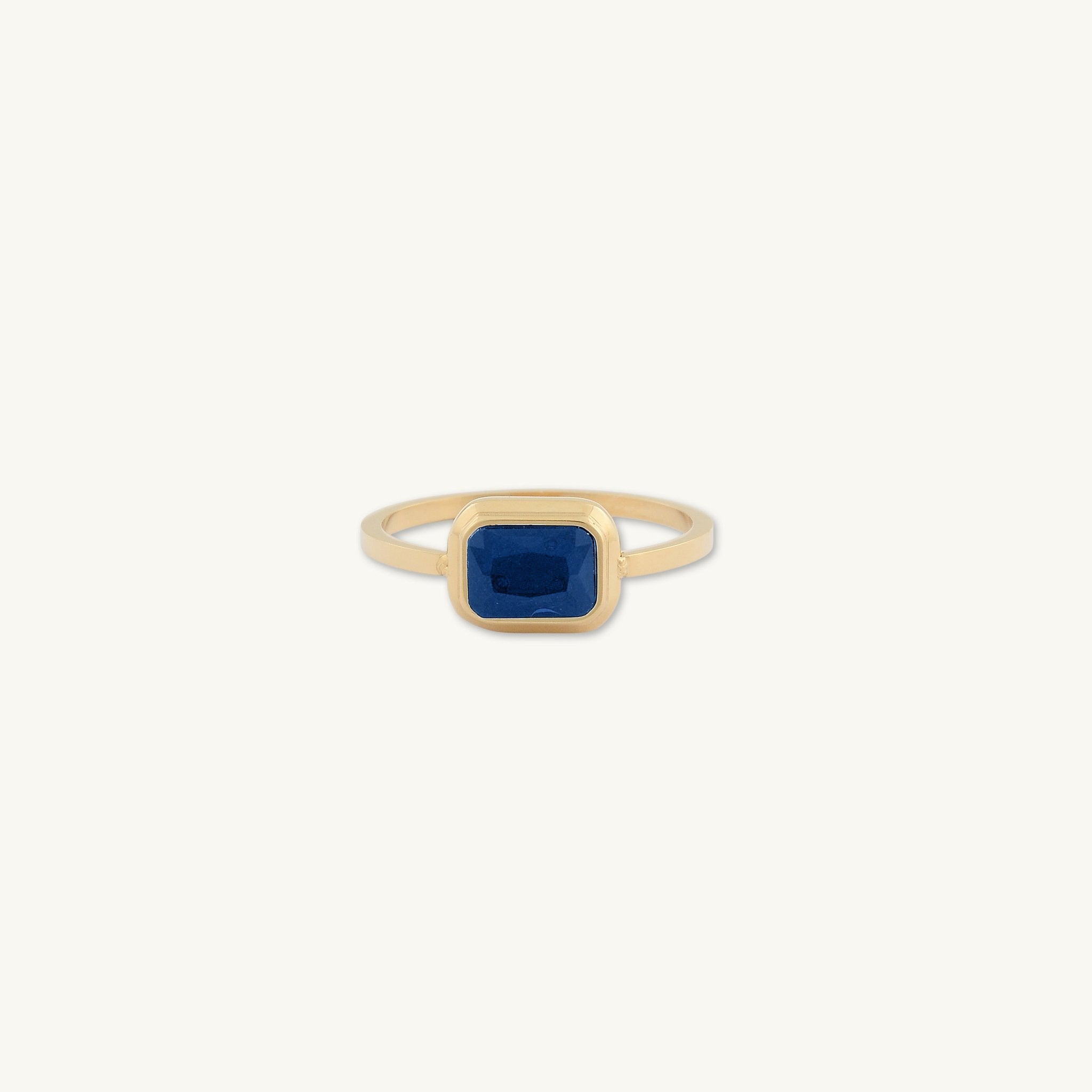 Midnight Noir Baguette Zirconia Ring - Camile & Stone