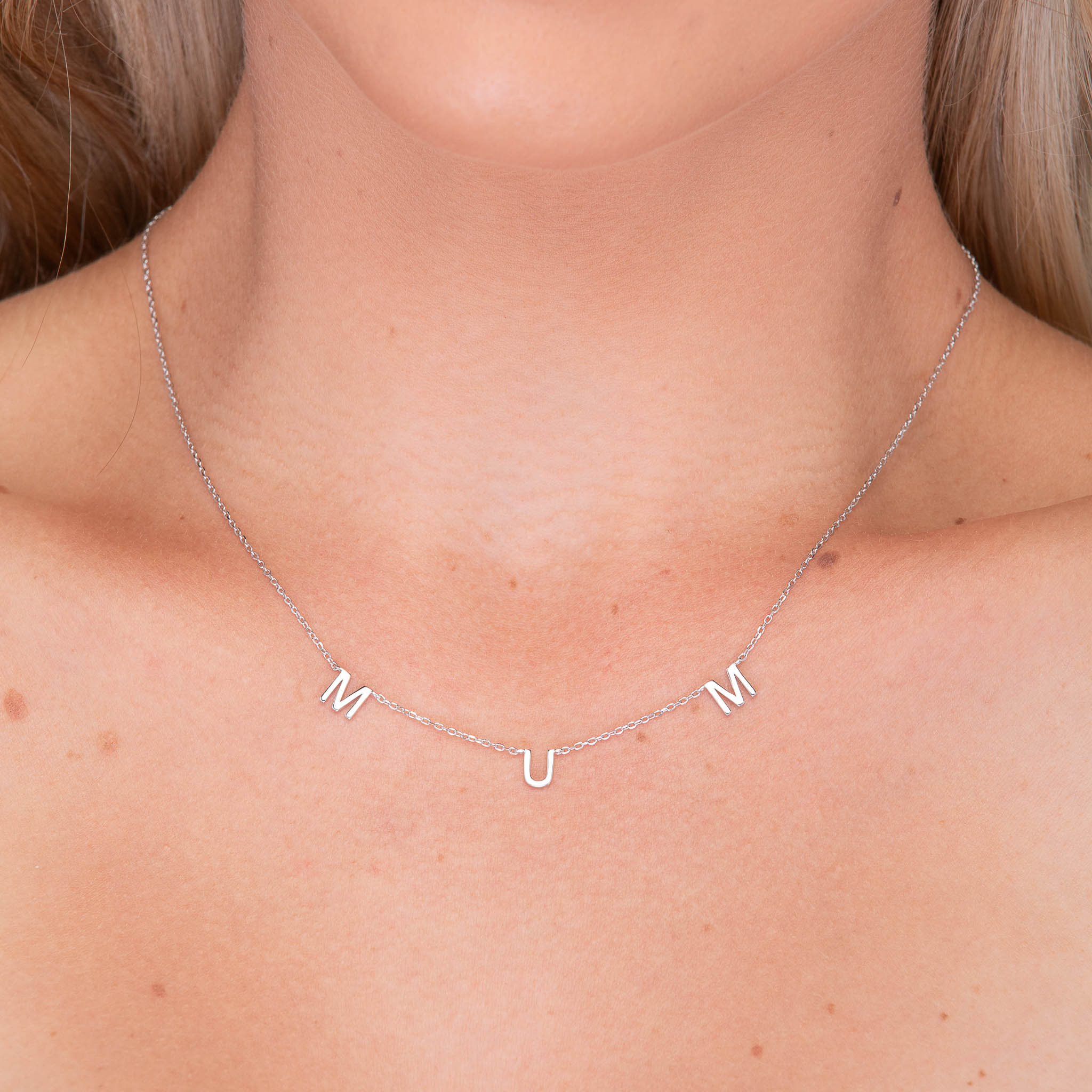 MUM Letter Initial Necklace