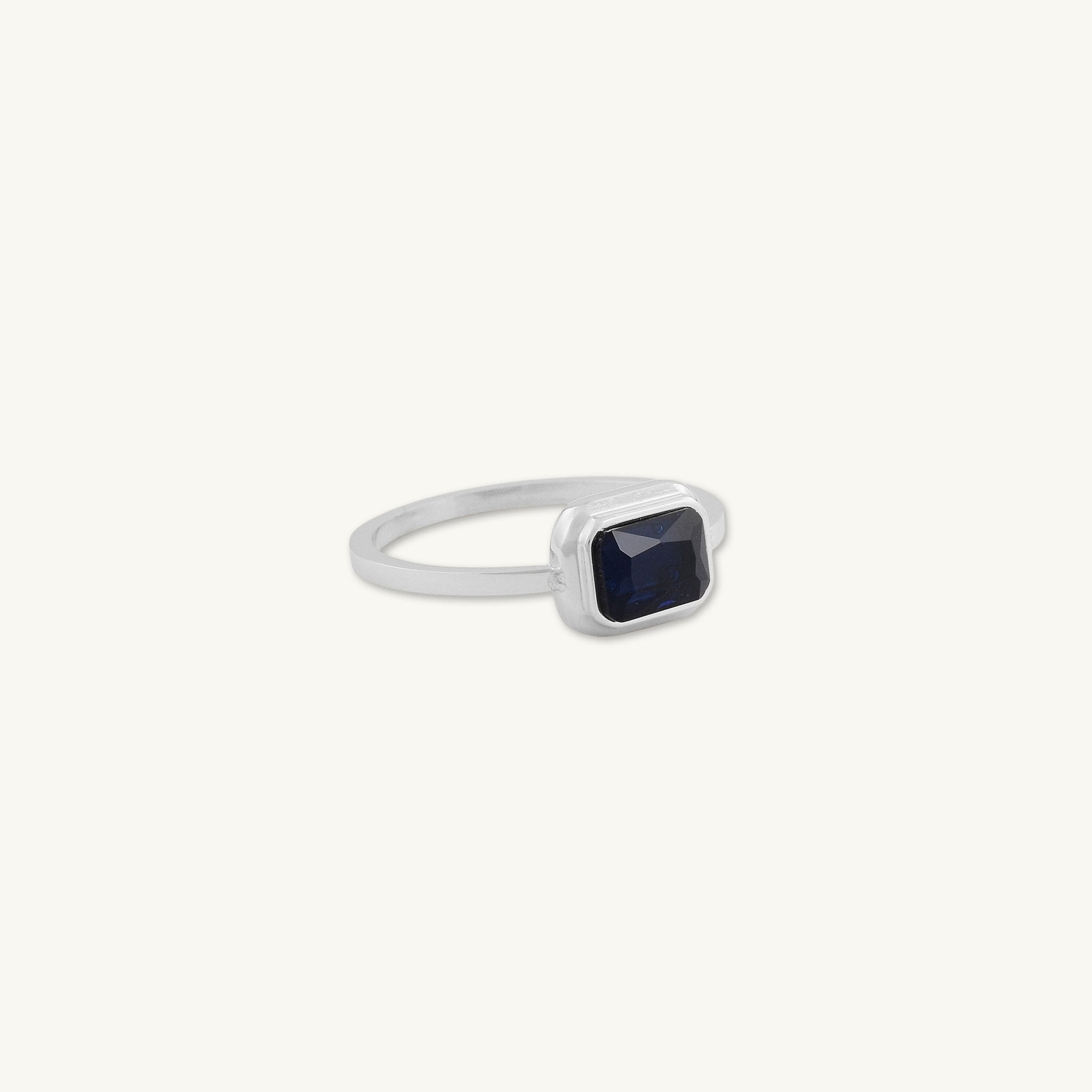 Noir Baguette Black Zirconia Ring - Camile & Stone