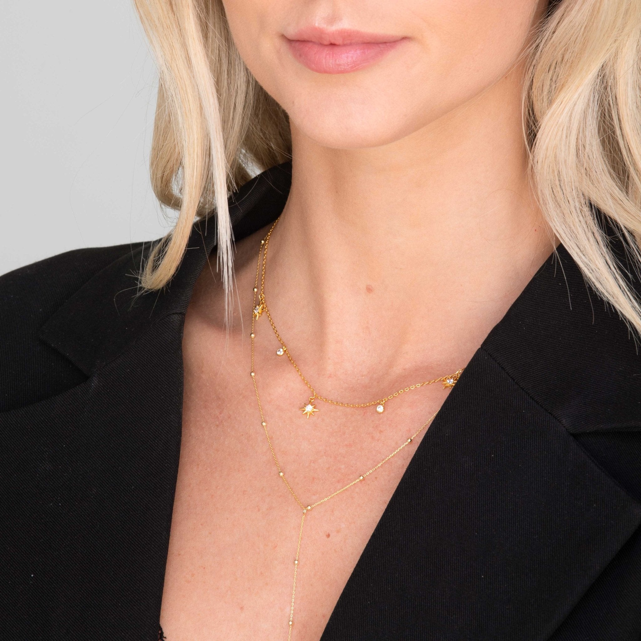 North Star Dangling Sapphire Necklace - Camile & Stone