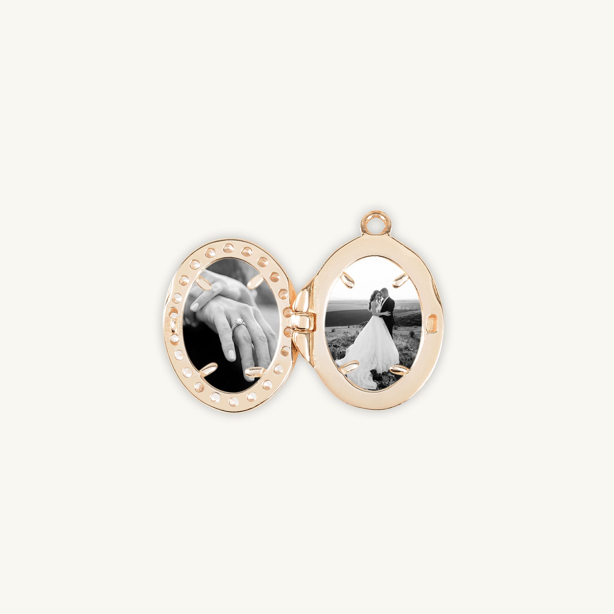 Oval Sapphire Photo Locket Necklace - Camile & Stone