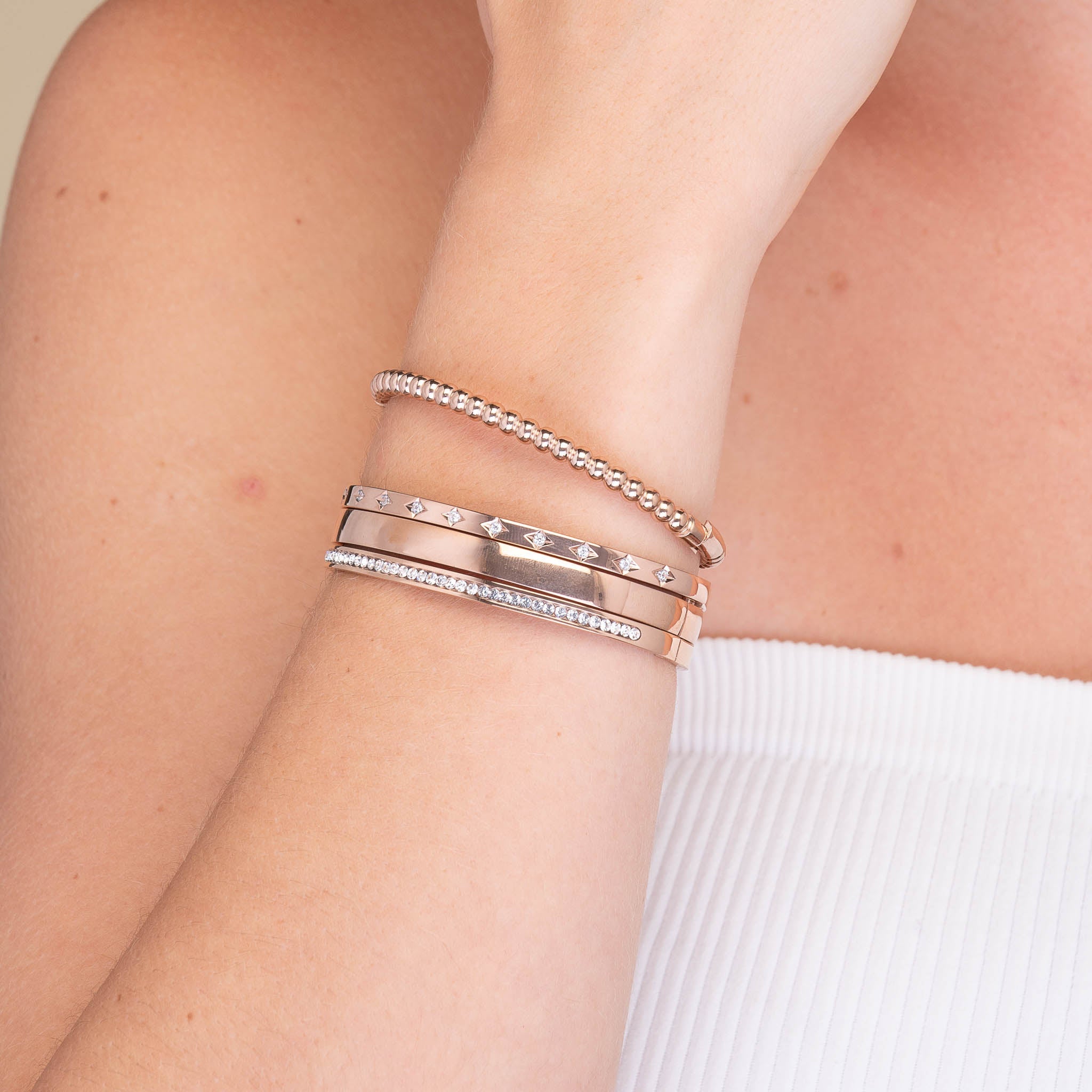 Sapphire Hinged Bangle Bracelet - Camile & Stone