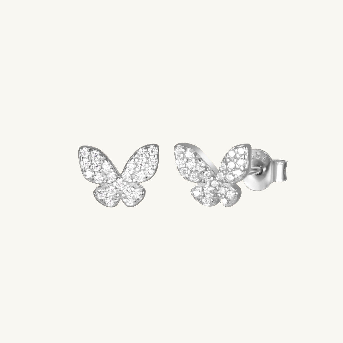 Butterfly Pave Stud Earrings