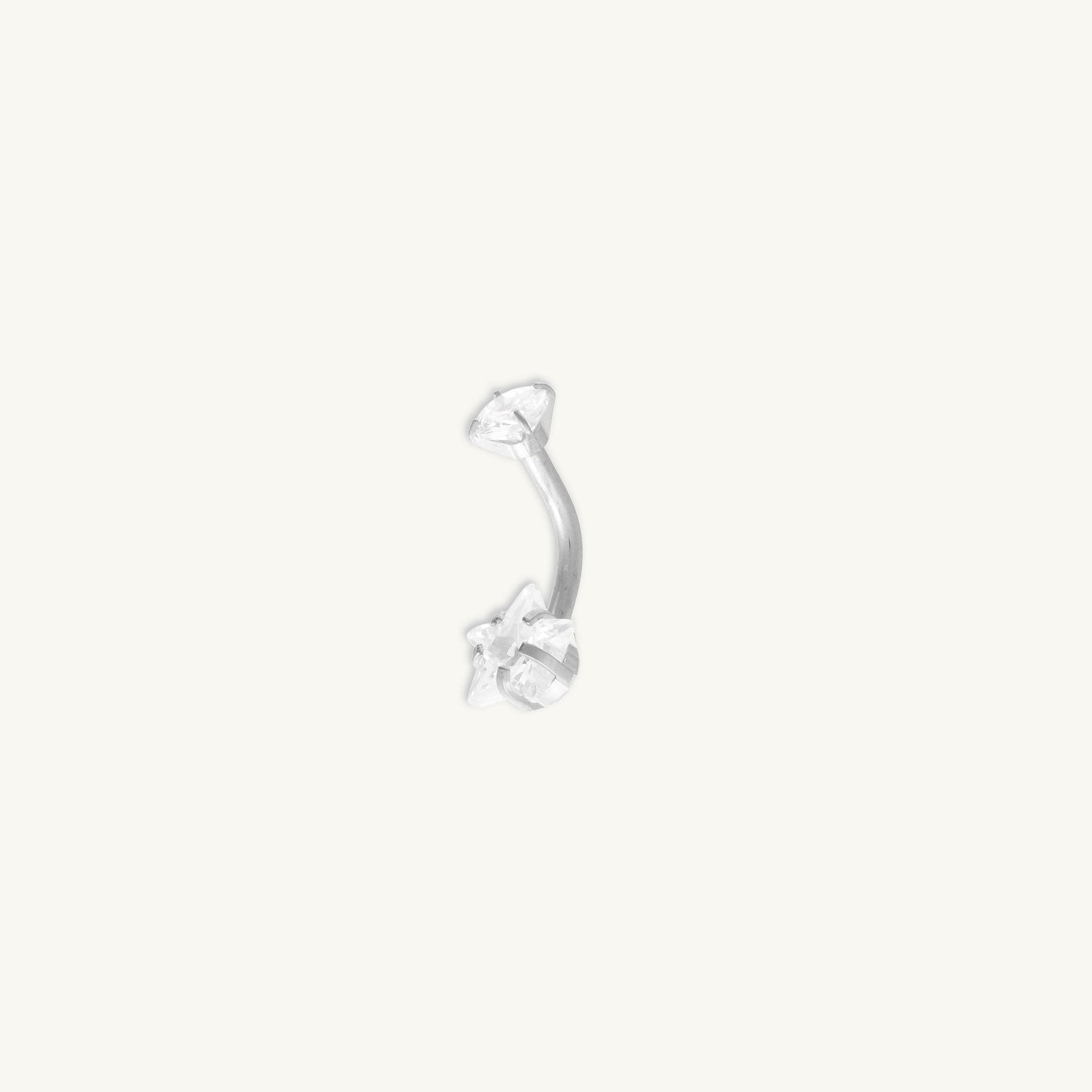 Star Sapphire Titanium Belly Ring - Camile & Stone