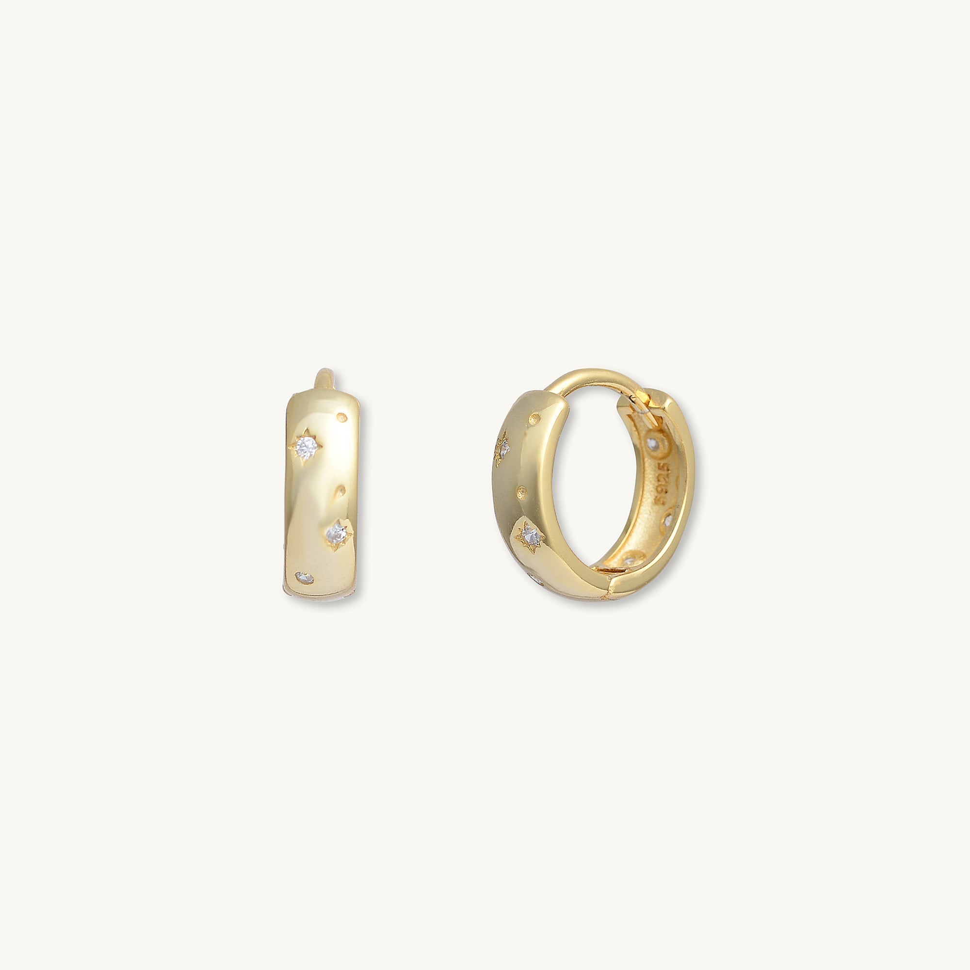 Starry Night Thick Huggie Earrings - Camile & Stone
