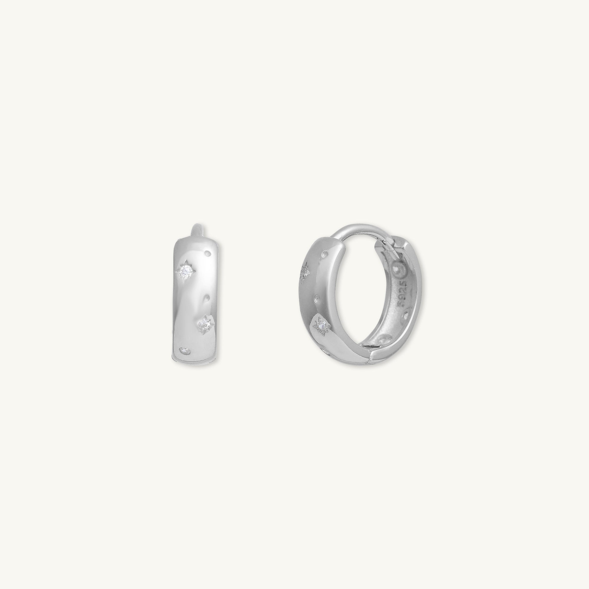 Starry Night Thick Huggie Earrings - Camile & Stone