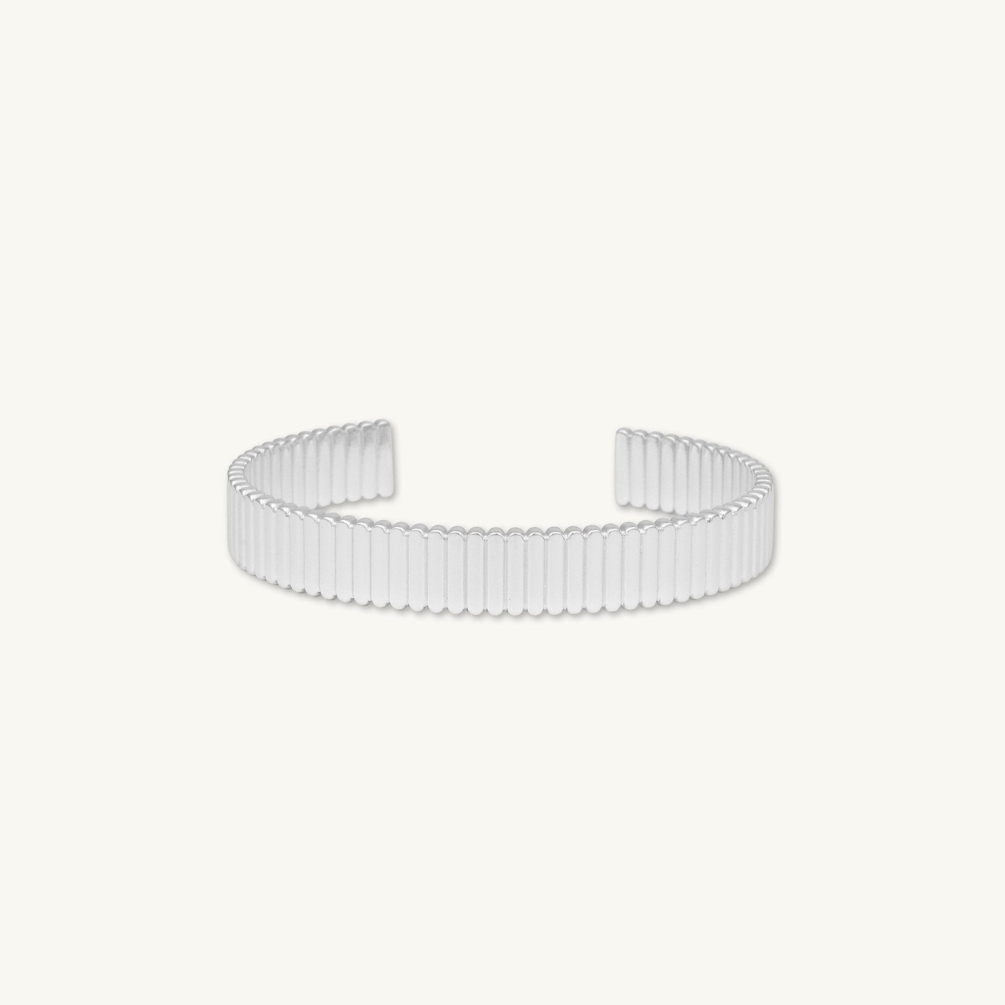 Thick Ridges Cuff Bangle Bracelet - Camile & Stone