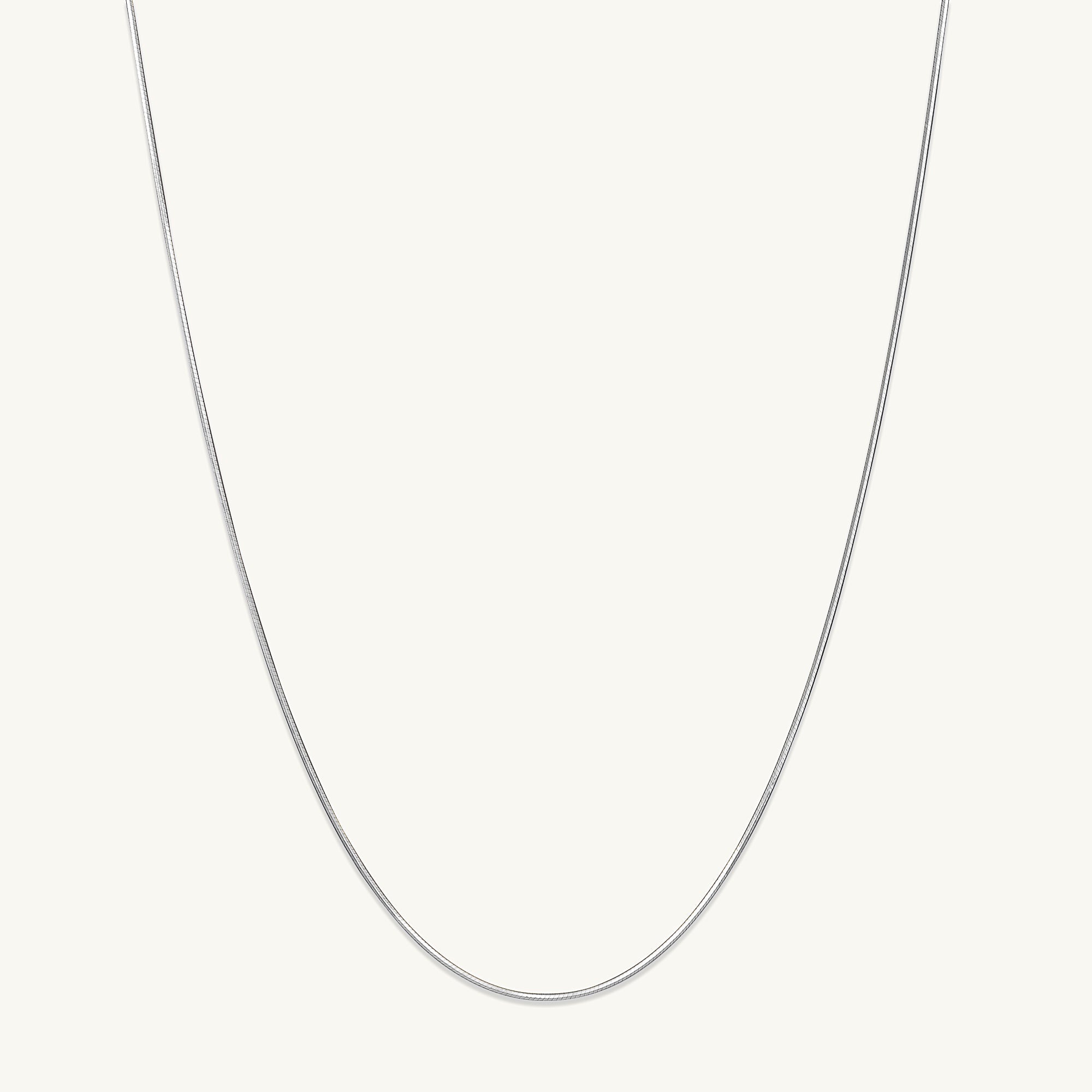 Unisex Small Dog Tag Snake Chain Necklace - Camile & Stone