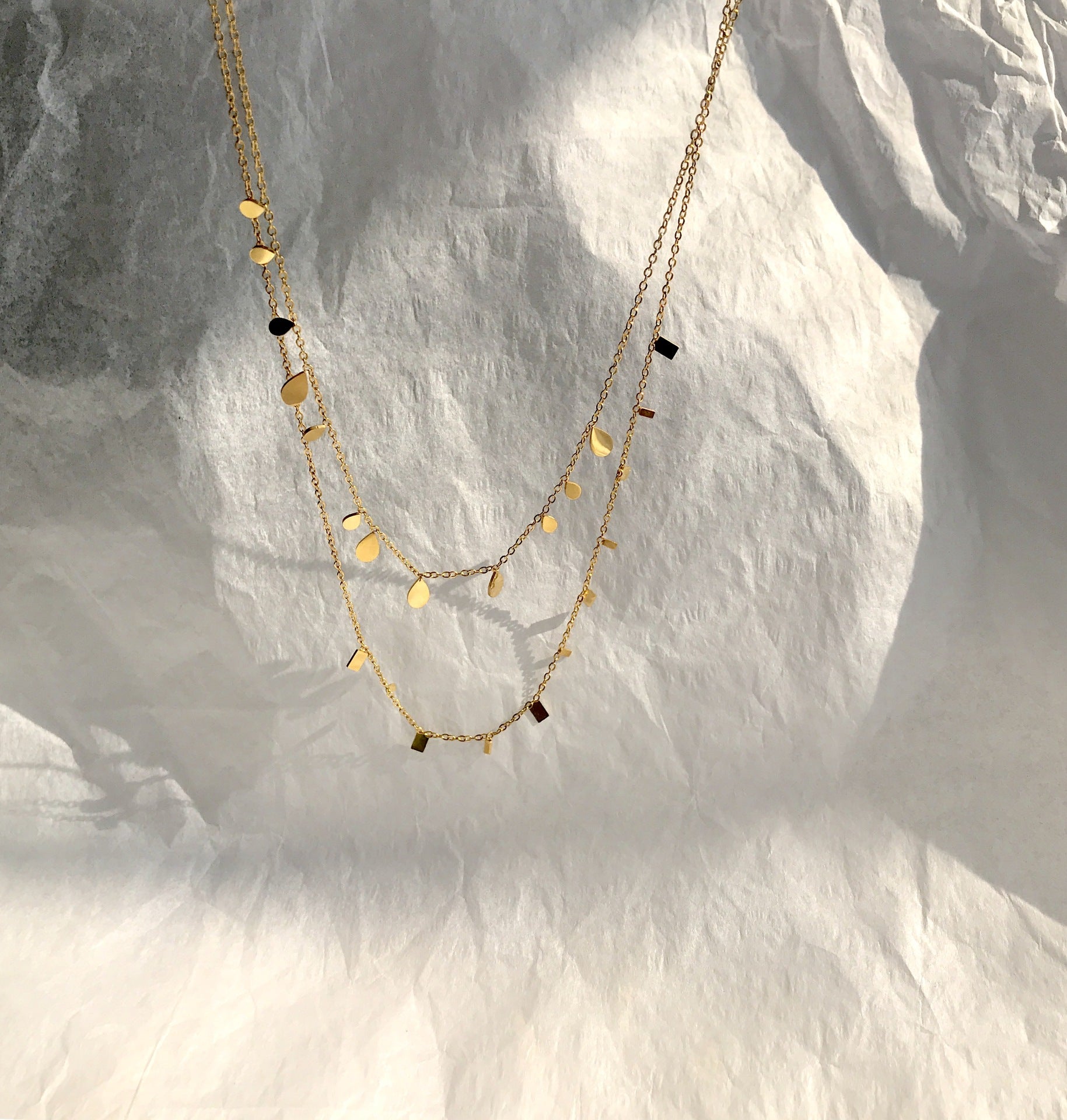 Square Layering Chain Necklace