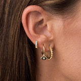 Evil Eye Sapphire Earrings