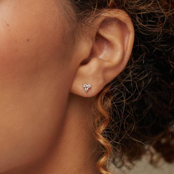 Lotus Sapphire Studs