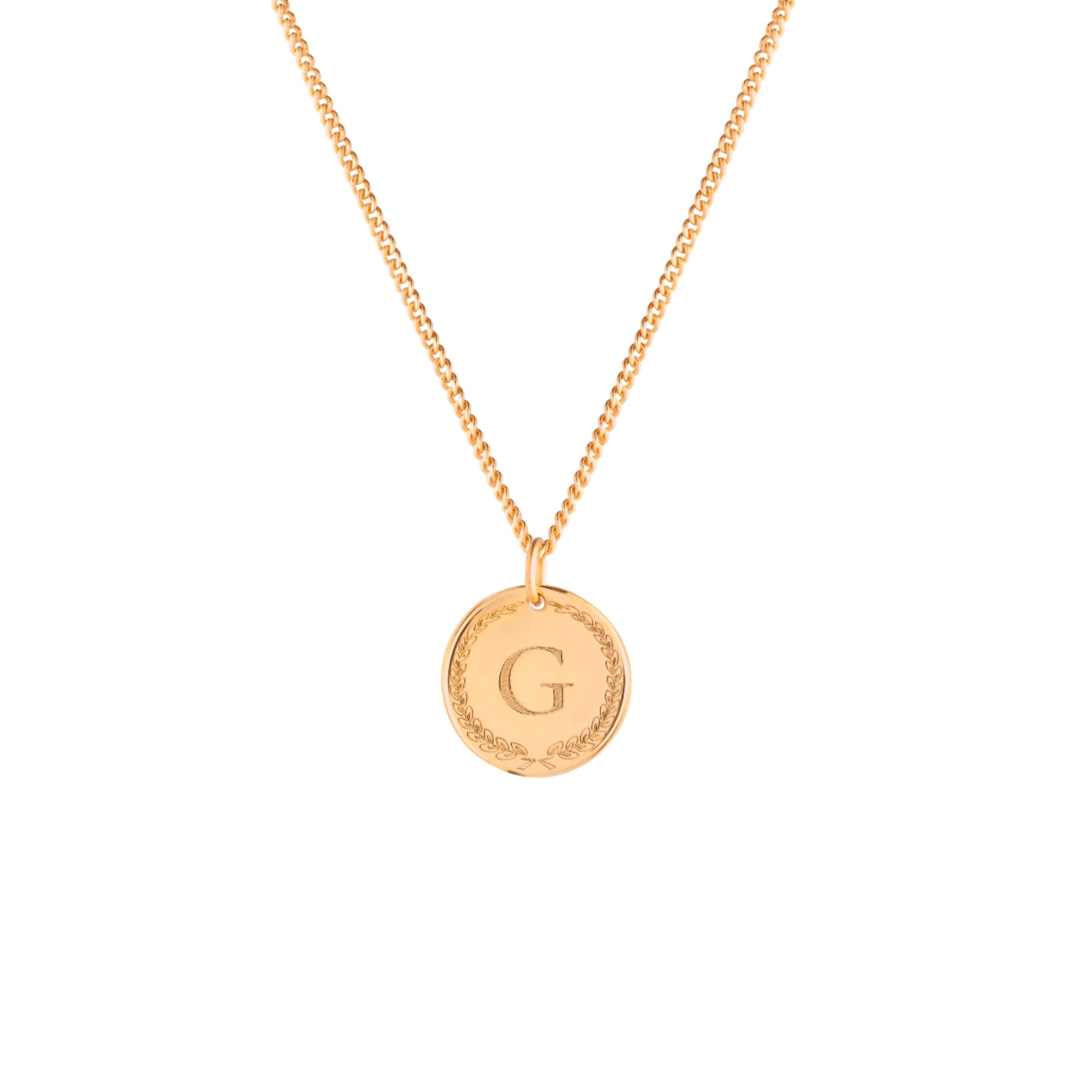 Initial Medallion Coin Necklace | Camile And Stone Jewellery