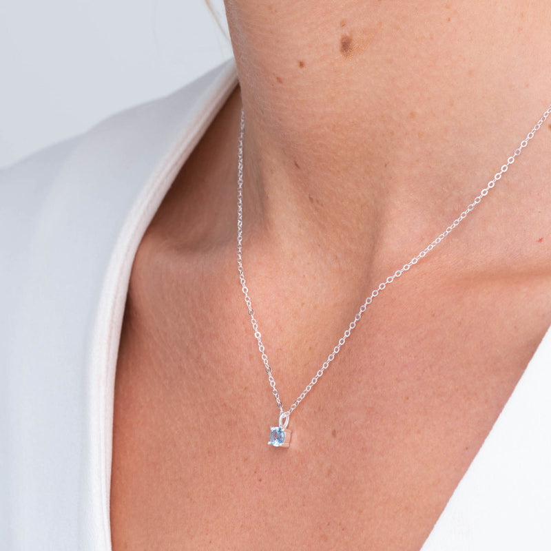 Classic Birthstone Necklace March