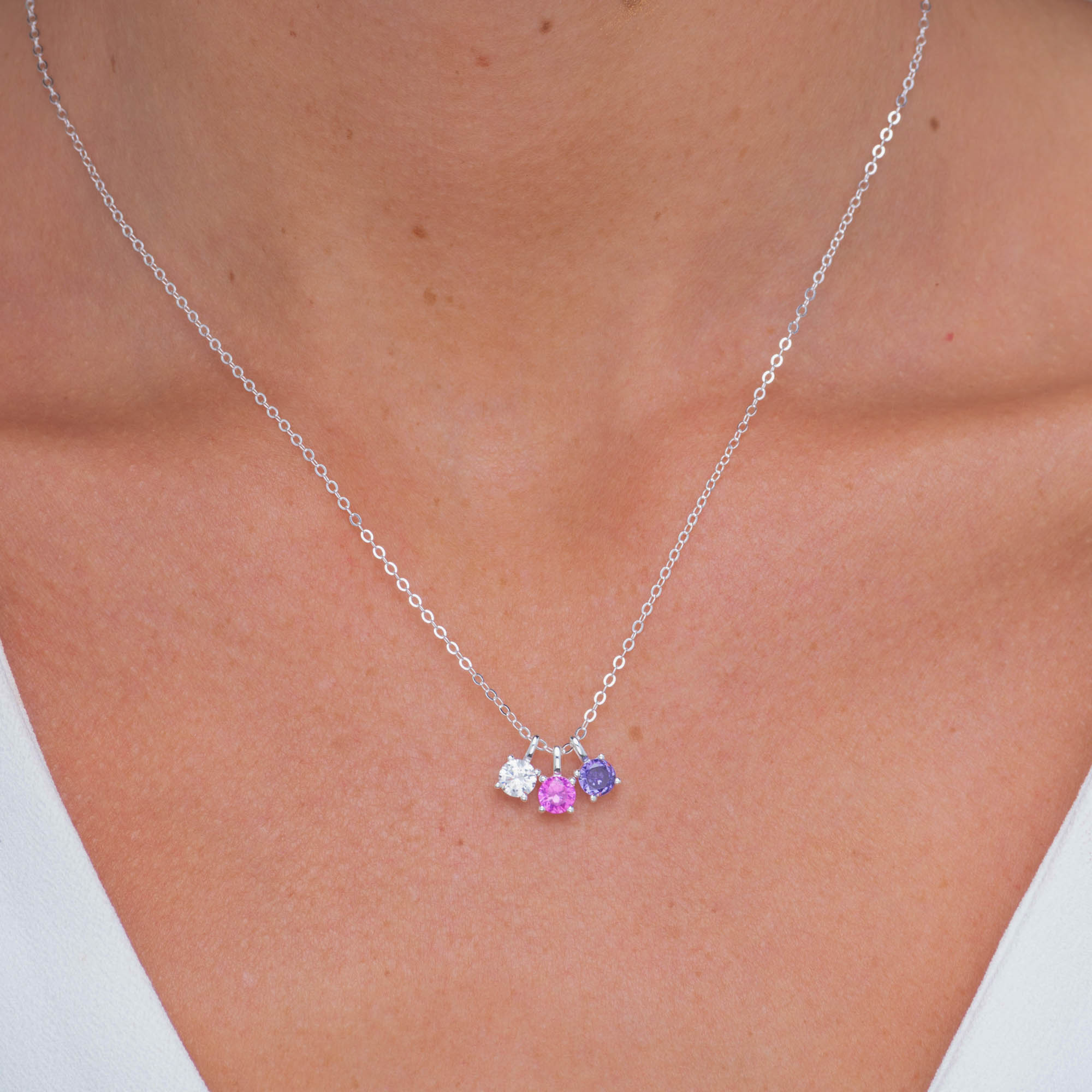 Classic Birthstone Necklace April