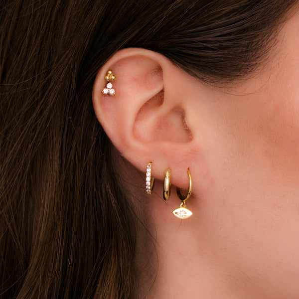 Evil Eye Sapphire Earrings