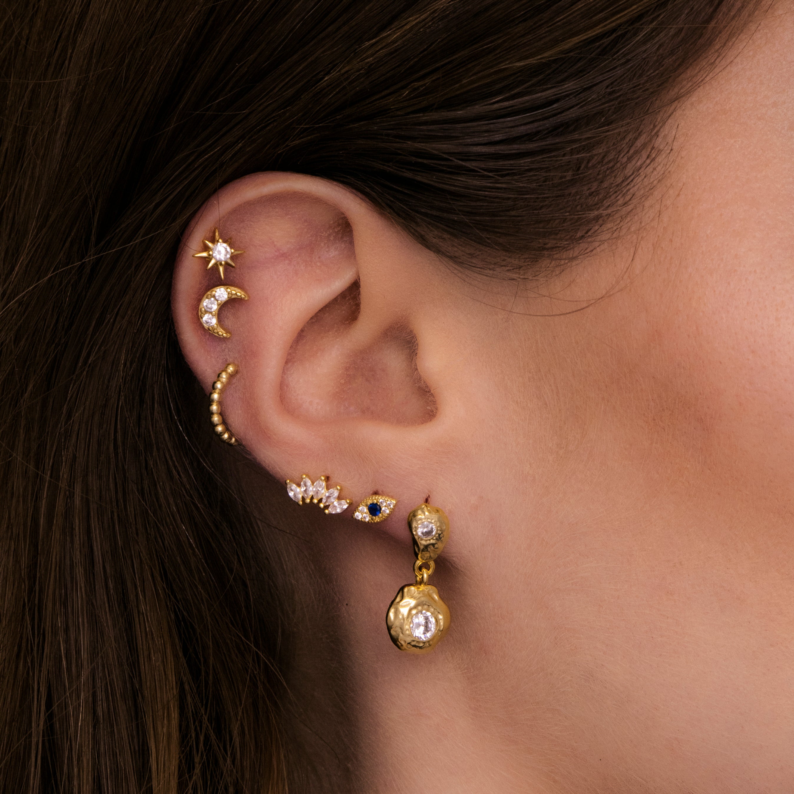 Starlight Sapphire Stud Earrings