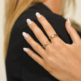 Criss Cross Pearl Open Ring