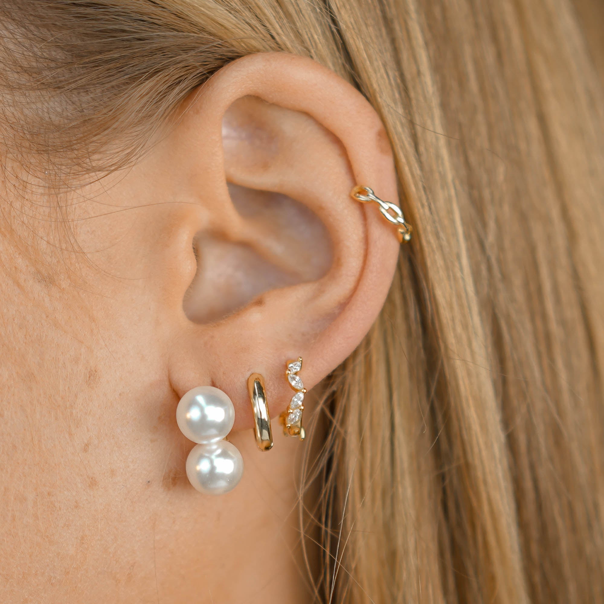 Classic Double Pearl Earrings
