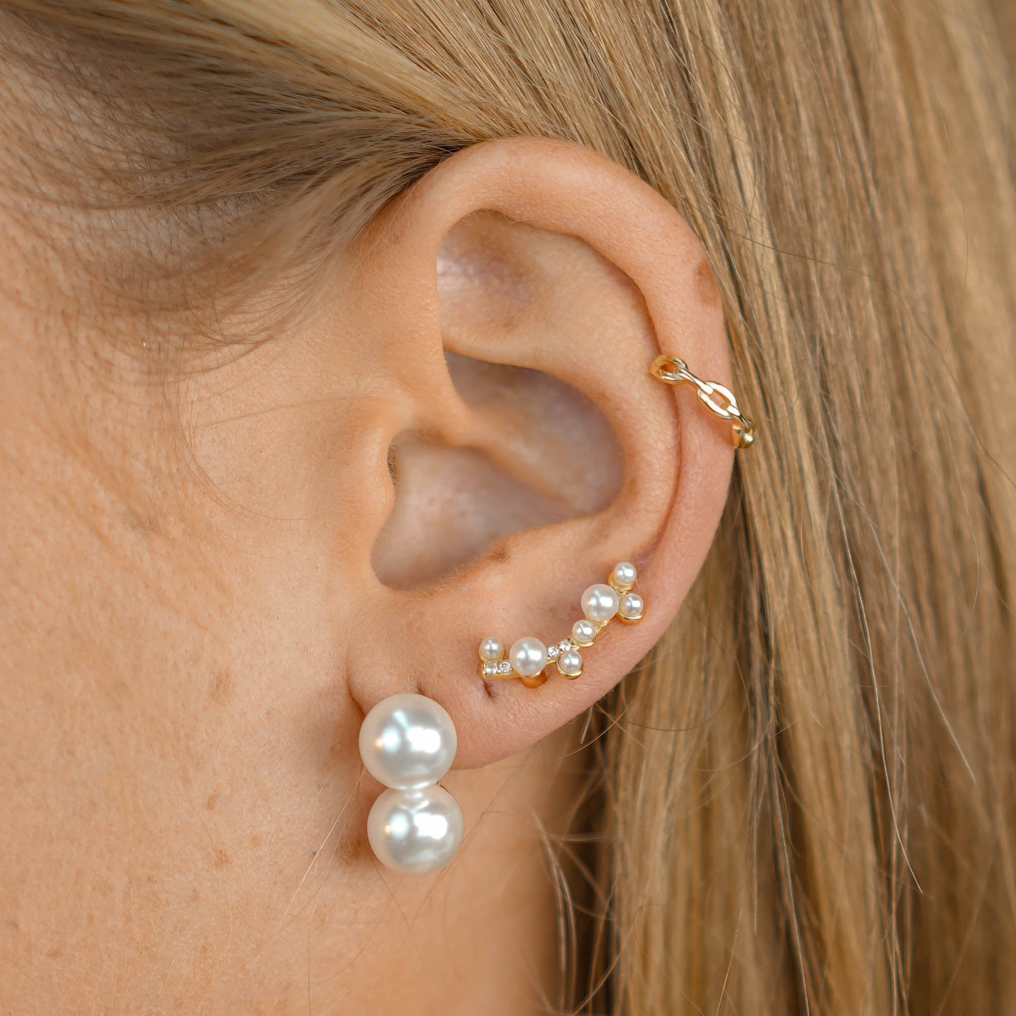 Classic Double Pearl Earrings