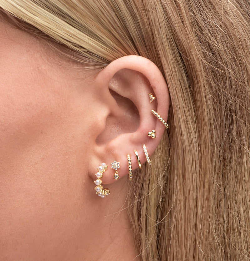 Classic Pearl Huggie Earrings