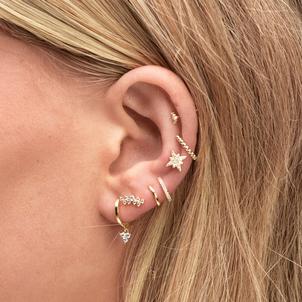 Starry Cluster Sapphire Stud Earrings