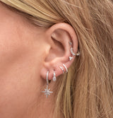 Starlight Sapphire Huggie Earrings