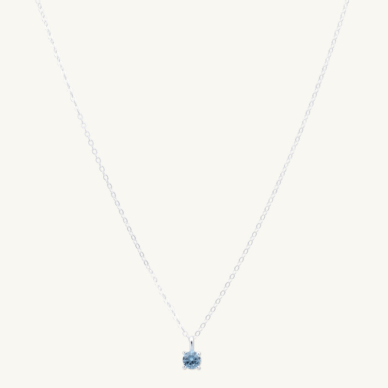 Classic Birthstone Necklace March