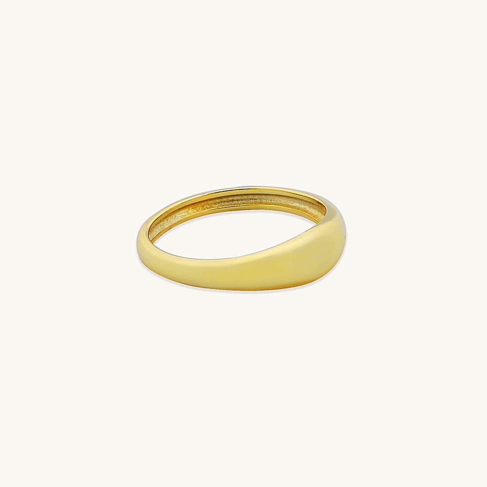 Thin Dome Signet Ring