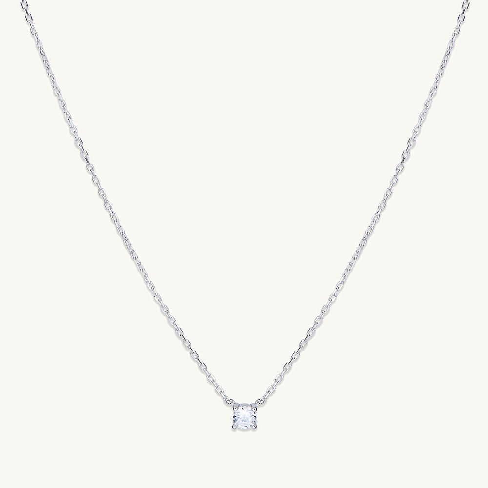 Round Sapphire Chain Necklace