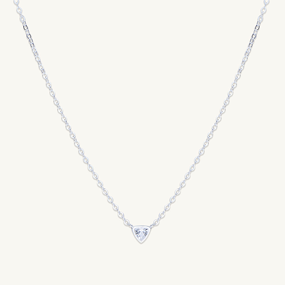 Trillion Triangle Sapphire Necklace