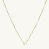 Initial Letter Dot Necklace