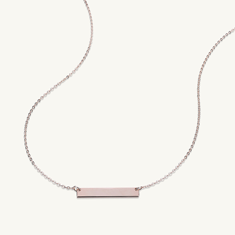 Two Name Engraved Bar Necklace
