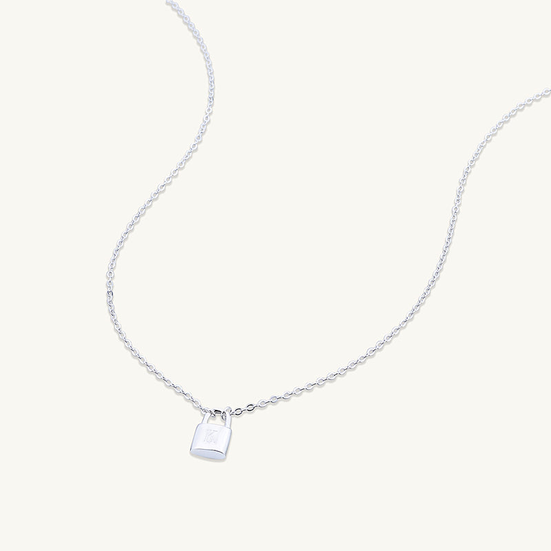Padlock Initial Letter Necklace