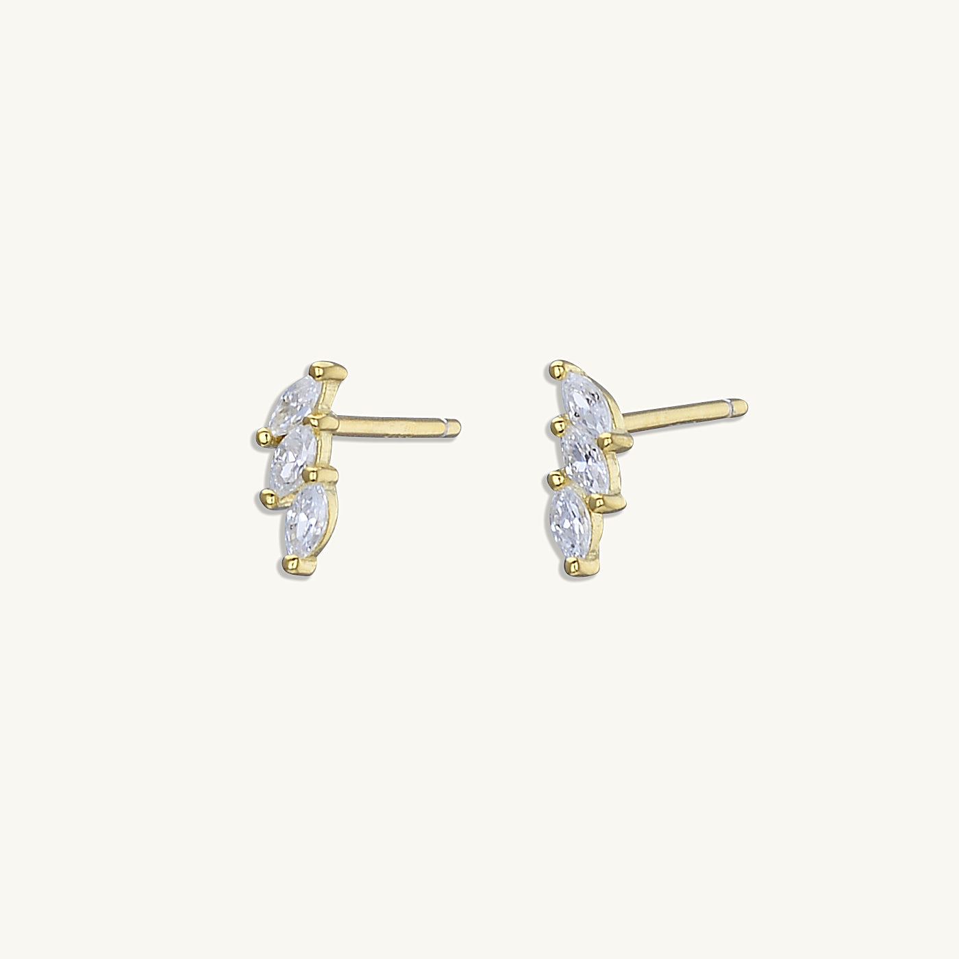 Marquise Cluster Sapphire Earrings