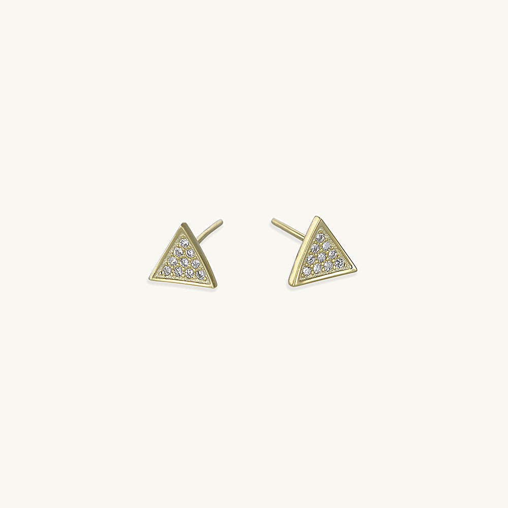 Triangle Sapphire Stud Earrings